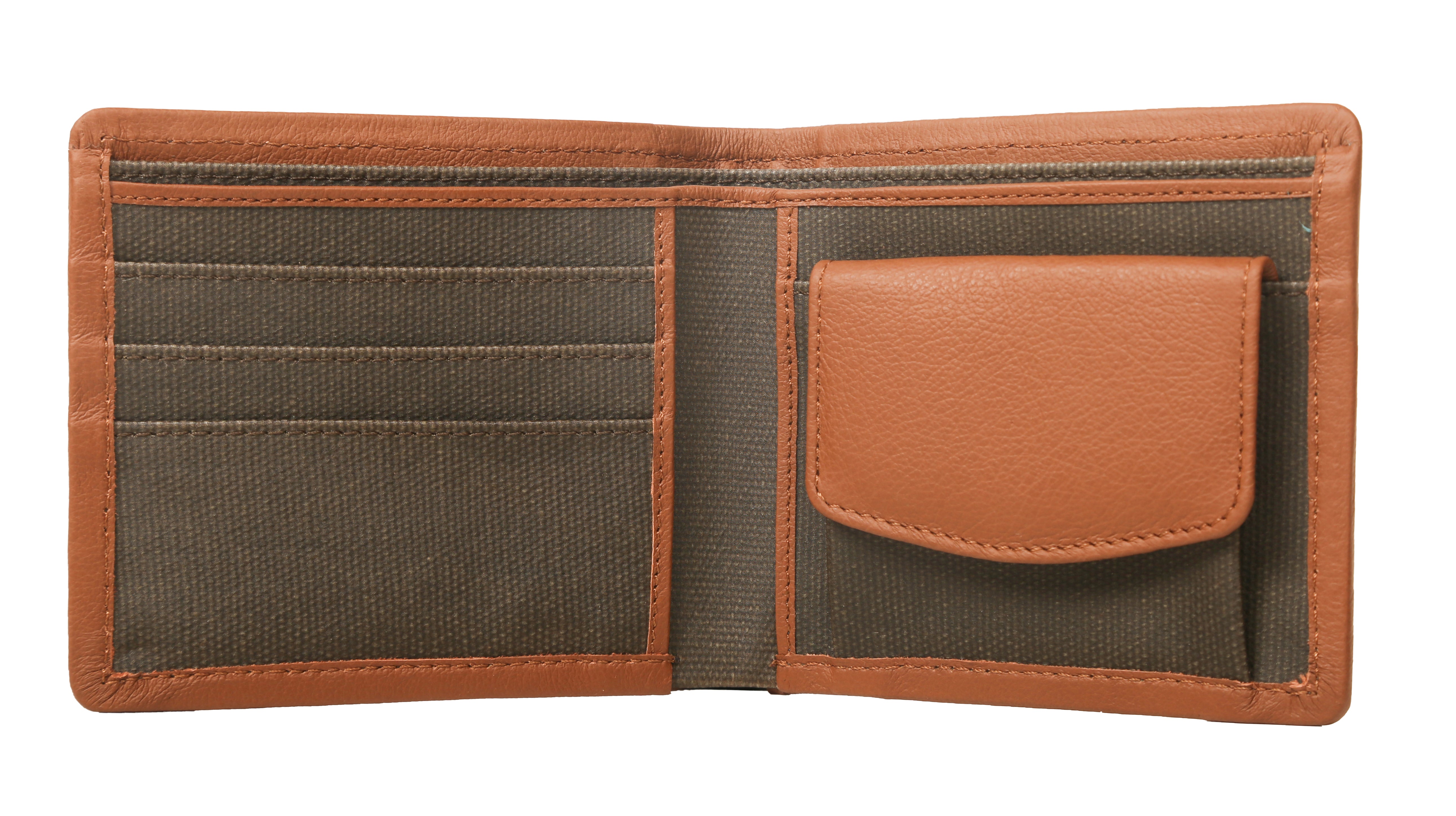 Epoch Coated Canvas Genuine Leather Mens Wallet - [walletsnbags_name]